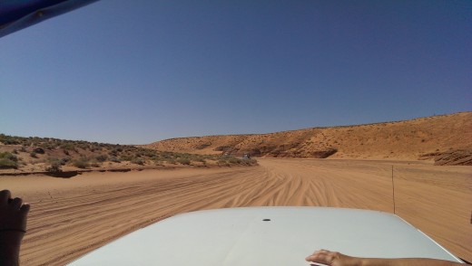 Jeep sanddyner vid Antelope Canyon