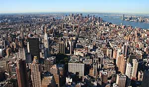 Manhattan utsikt på en New York resa
